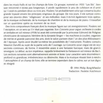 CD Francis Poulenc: Guilmant/Widor/Poulenc: Organ Concertos 186678