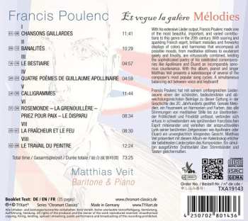CD Francis Poulenc: Et Vogue La Galare; Melodies 459302