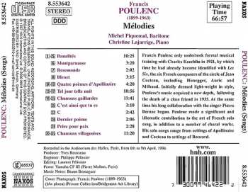 CD Francis Poulenc: Mélodies (Songs) 122182
