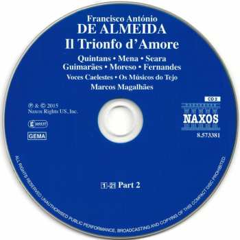 2CD Francisco António de Almeida: Il Trionfo D'Amore 483614