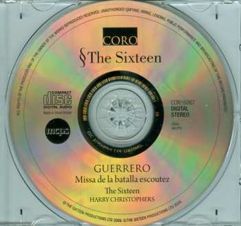 CD Francisco Guerrero: Missa De La Batalla Escoutez ; La Guerre 331625