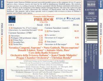 2CD Francois-andre Danican Philidor: Carmen Sæculare / Overtures 399814