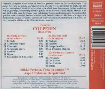 CD François Couperin: Suites For Viola Da Gamba (27e Ordre De Clavecin) 360007