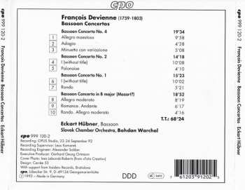 CD François Devienne: 4 Bassoon Concerts 298369