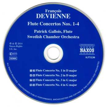 CD François Devienne: Flute Concertos Nos. 1-4 462040
