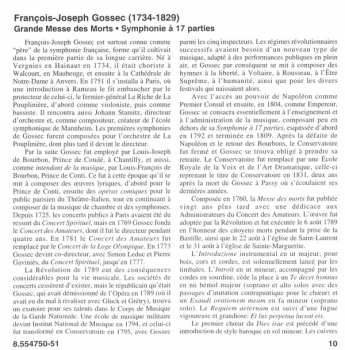 2CD François-Joseph Gossec: Grande Messe Des Morts • Symphonie à 17 Parties 184164