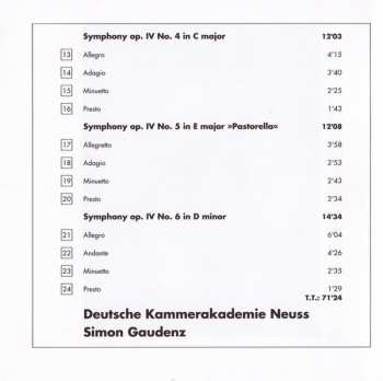 CD François-Joseph Gossec: Symphonies Op. IV 308245