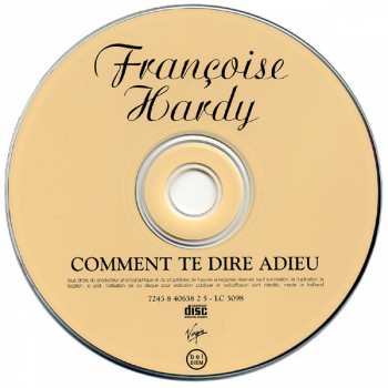 CD Françoise Hardy: Comment Te Dire Adieu 329091