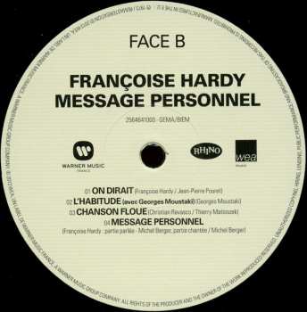 LP Françoise Hardy: Message Personnel 79496