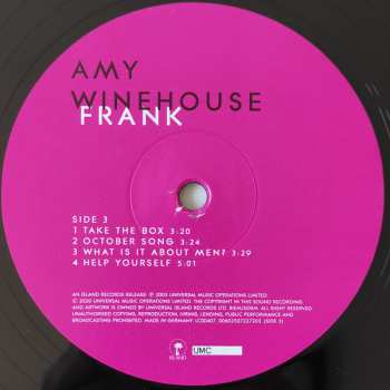 2LP Amy Winehouse: Frank DLX