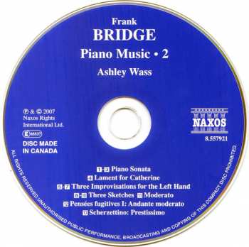 CD Frank Bridge: Piano Music • 2 347883