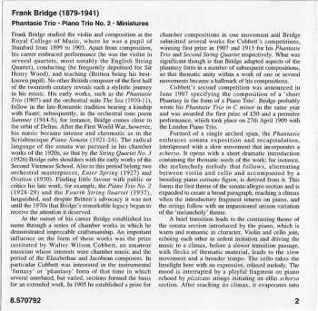 CD Frank Bridge: Piano Trio No. 2 / Phantasie Trio · Miniatures 193093