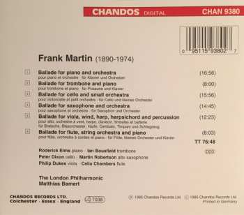 CD Frank Martin: Ballades For Piano, Trombone, Viola, Cello, Saxophone & Flute 334166