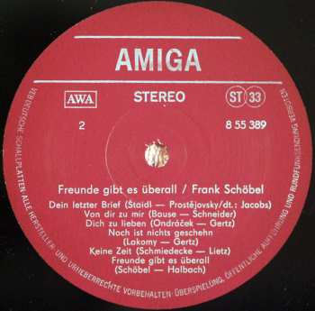LP Frank Schöbel: Freunde Gibt Es Überall 371003
