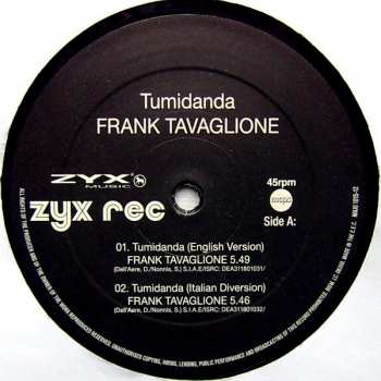 LP Frank Tavaglione: Tumidanda 68964