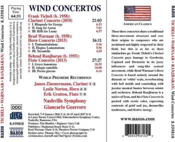 CD Frank Ticheli: Wind Concertos 463991