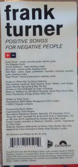 LP Frank Turner: Positive Songs For Negative People LTD | PIC 74368