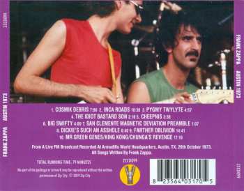 CD Frank Zappa: Austin 1973 (The Classic Texas Broadcast) 427962