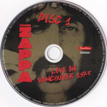 2CD Frank Zappa: Live In Vancouver 1975 404910