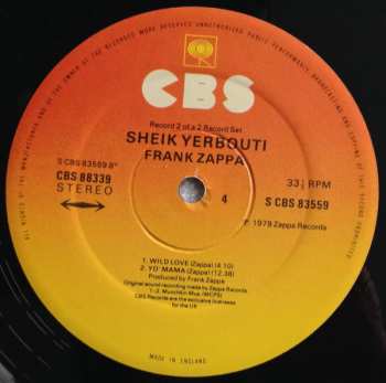 2LP Frank Zappa: Sheik Yerbouti