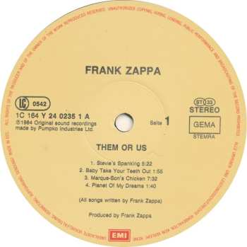 2LP Frank Zappa: Them Or Us
