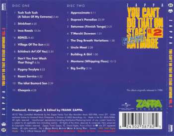 2CD Frank Zappa: You Can't Do That On Stage Anymore Vol. 2 41196