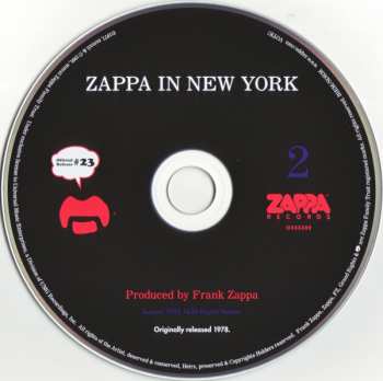 2CD Frank Zappa: Zappa In New York 41361