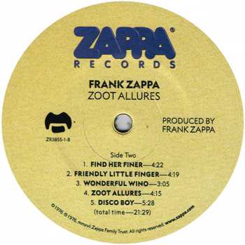 LP Frank Zappa: Zoot Allures 41492