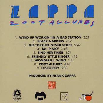 CD Frank Zappa: Zoot Allures 41491