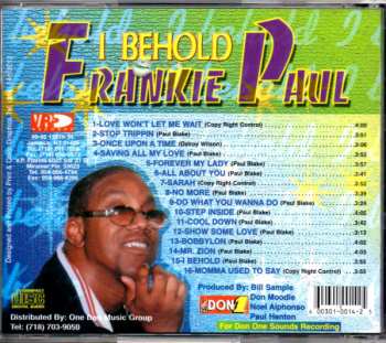 CD Frankie Paul: I Behold