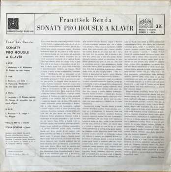 LP František Benda: Sonáty Pro Housle A Klavír 365981