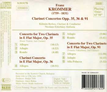 CD František Vincenc Kramář - Krommer: Clarinet Concertos Opp. 35, 36 & 91 455723