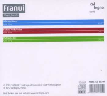 3CD Franui: Schubertlieder - Brahms Volkslieder - Mahlerlieder DIGI 280649