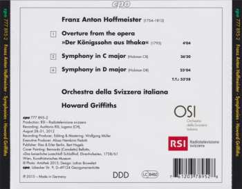CD Franz Anton Hoffmeister: Symphonies 296659