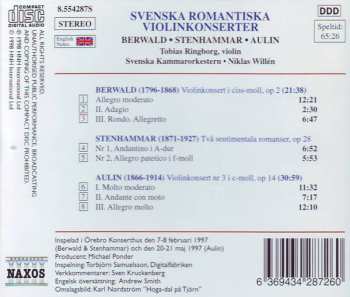 CD Franz Berwald: Svenska Romantiska Violinkonserter 475379