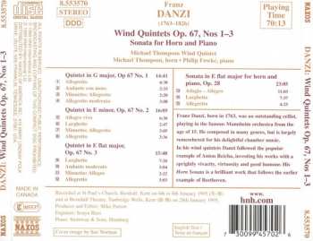 CD Franz Danzi: Wind Quintets, Op. 67, Nos. 1-3 338230