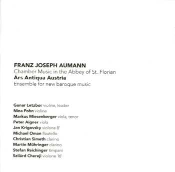 CD Franz Joseph Aumann: Chamber Music In The Abbey Of St. Florian 476309