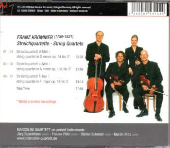 CD František Vincenc Kramář - Krommer: Franz Krommer String Quartets  528525