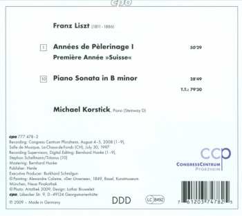 CD Franz Liszt: Années De Pèlerinage I; Piano Sonata In B Minor 151553