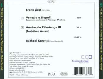 CD Franz Liszt: Années De Pèlerinage III / Venezia E Napoli  461099