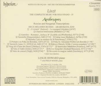 CD Franz Liszt: Arabesques: Russian And Hungarian Transcriptions 326163