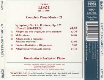 CD Franz Liszt: Beethoven: Symphony No. 9 (Piano Transcription) 288529