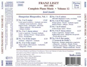 CD Franz Liszt: Complete Piano Music • Volume 12: Hungarian Rhapsodies, Volume 1 328926