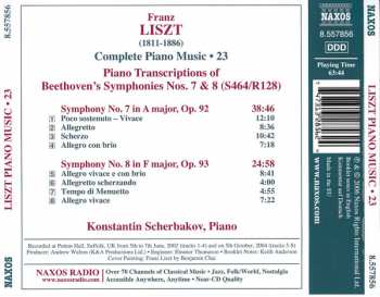CD Franz Liszt: Complete Piano Music • Volume 23 - Symphonies Nos. 7 & 8  (Piano Transcriptions) 235396