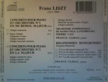 CD Franz Liszt: Concertos Pour Piano Et Orchestre N° 1 & 2 / Rhapsodies Hongroises (4-8-12-17) 308766