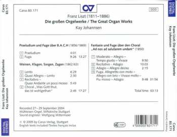 CD Franz Liszt: Die Großen Orgelwerke = The Great Organ Works 323200