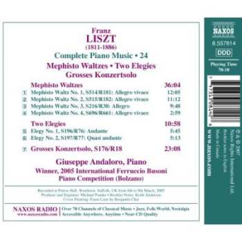 CD Franz Liszt: Complete Piano Music • Volume 24: Mephisto Waltzes / Two Elegies / Grosses Konzertsolo 513809