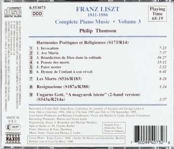 CD Franz Liszt: Harmonies Poétiques Et Réligieuse, Nos. 1-6 • Les Morts • Resignazione • Ungarns Gott 346100