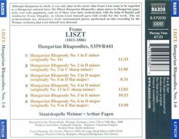 CD Franz Liszt: Hungarian Rhapsodies, Nos. 1-6 302928