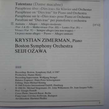 CD Franz Liszt: Klavierkonzerte Nos 1 & 2 = Piano Concertos = Concertos Pour Piano • Totentanz 422634